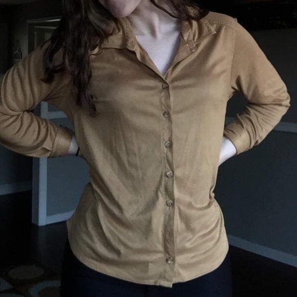 Soft Faux-Suede Button-Down - Picture 6 of 6